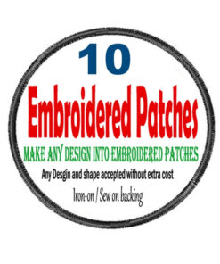 10 Custom Embroidered Patches