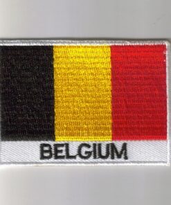 Belgium embroidered patches - Country flag Belgium patches / iron on badges