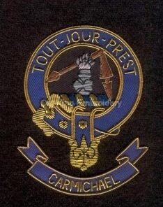 Carmichael clan crest badge - tout jour prest