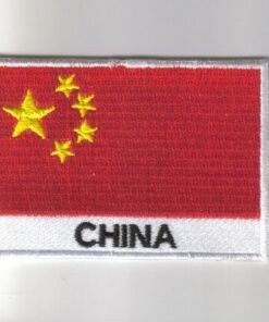 China embroidered patches - country flag China patches / iron on badges