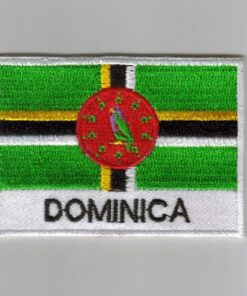 Dominica embroidered patches - country flag Dominica patches / iron on badges