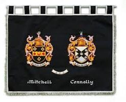 Double Crested Gold Bullion Embroidered Tapestry