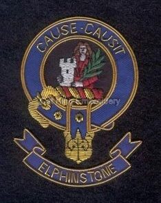 Elphinstone clan crest badge- Cause Causit