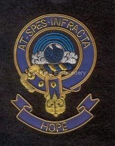 Hope clan crest badge - At Spes Infracta