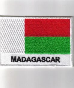 Madagascar embroidered patches - country flag Madagascar patches / iron on badges