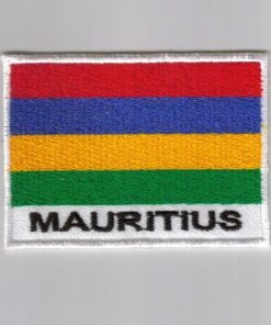 Mauritius embroidered patches - country flag Mauritius patches / iron on badges