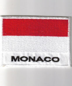 Monaco embroidered patches - country flag Monaco patches / iron on badges
