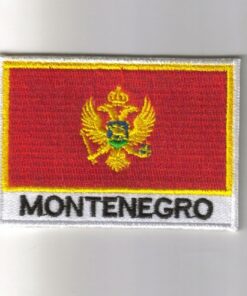 Montenegro embroidered patches - country flag Montenegro patches / iron on badges