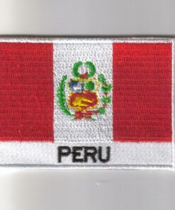 Peru embroidered patches - country flag Peru patches / iron on badges