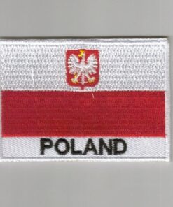 Poland embroidered patches - country flag Poland patches / iron on badges