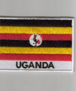 Uganda embroidered patches - country flag Uganda patches / iron on badges