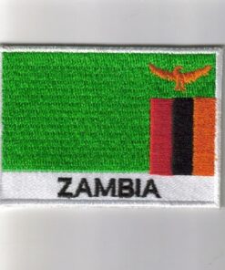 Zambia embroidered patches - country flag Zambia patches / iron on badges