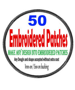 50 Custom Embroidered Patches