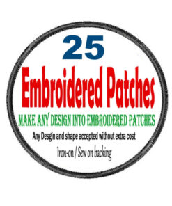 25 Custom Embroidered Patches
