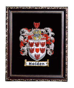 Hand embroidered Beautiful framed Family crest / Coat of arms