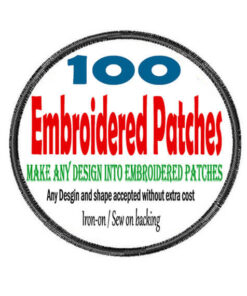 100 Custom Embroidered Patches